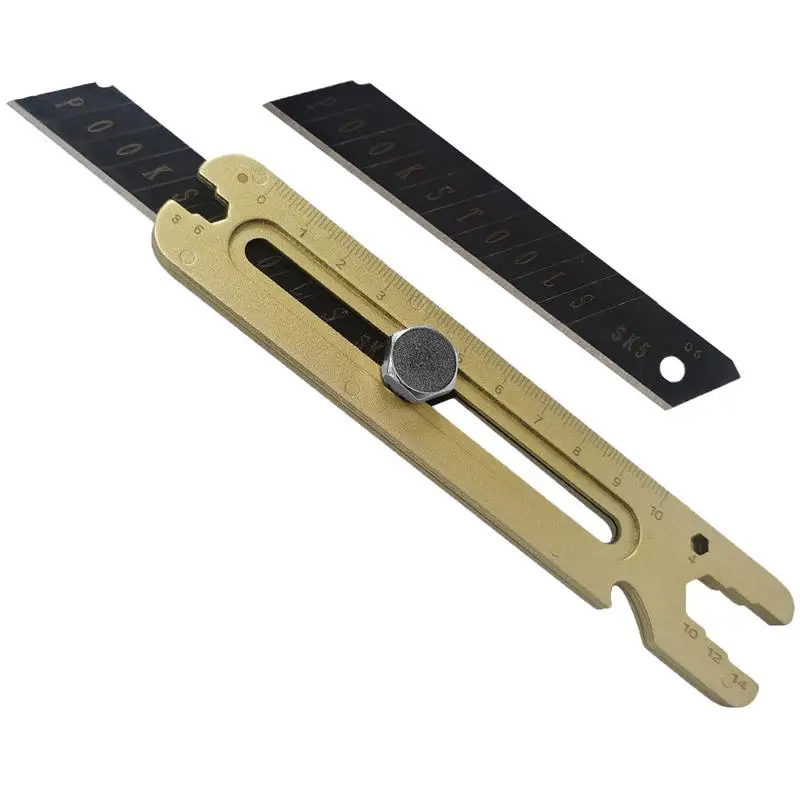 4 In 1 multi alat dapat ditarik pisau utilitas kotak pemotong kertas portabel pemotong untuk amplop Express kemasan pemotongan DIY kerajinan