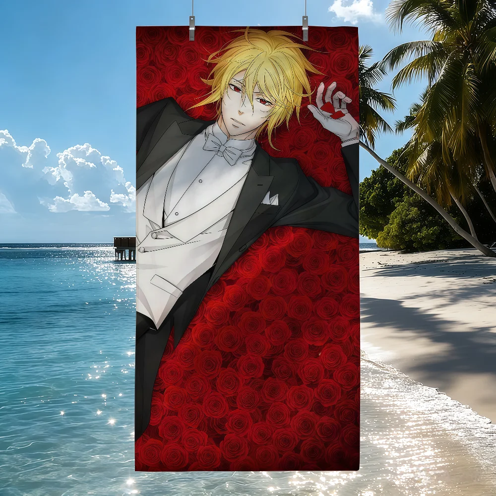Anime M-Moriarty the Patriot Towel Sports Quick Dry Travel Camping Sandproof Soft Light Large Beach Towel