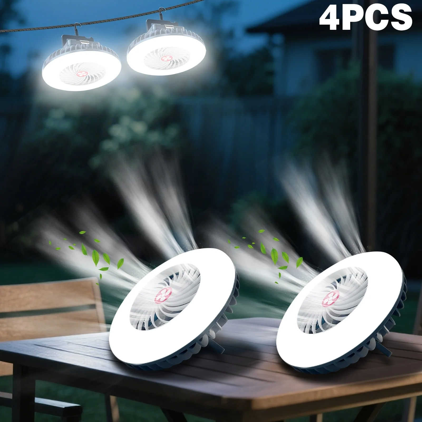 

Camping LED Lantern with Fan USB Rechargeable Tent Fan with Hanging Hook Magnet Survival Kits for Indoor Outdoor Hiking Car Office Desk Outdoor Emergency Power Outage
