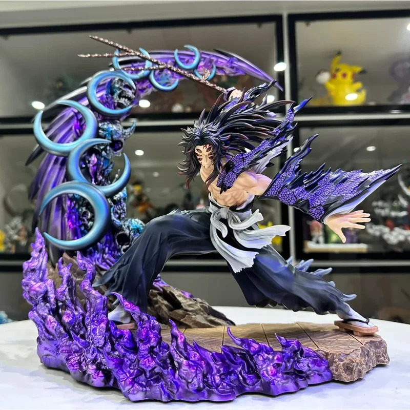 鬼滅の刃 黒死牟 アクションフィギュア - 電池式発光 激戦PVCモデル 収集玩具 継国縁壱