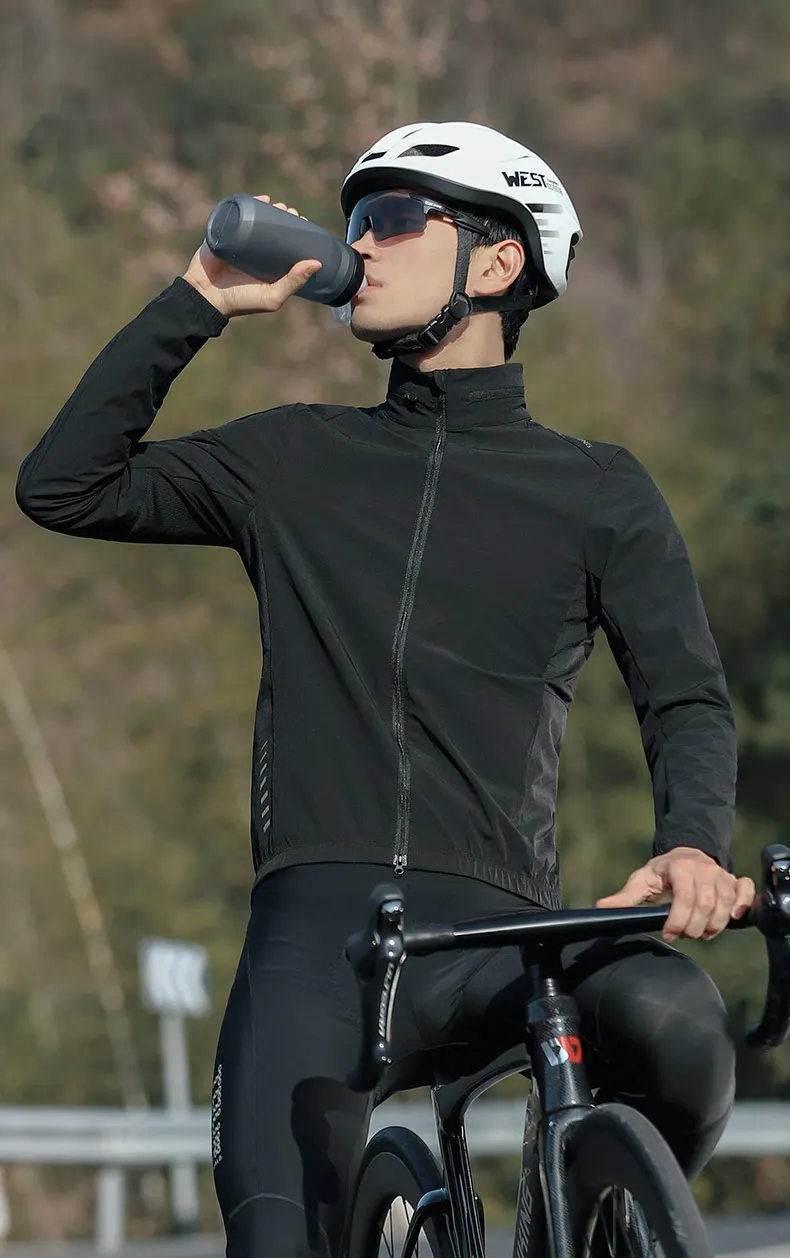 WEST BIKING Herren-Fahrradjacke, leichte, winddichte Fahrradjacke, atmungsaktive Frühlings- und Herbstjacke, Windbreaker mit Kapuze, Sportbekleidung. – Detail 13