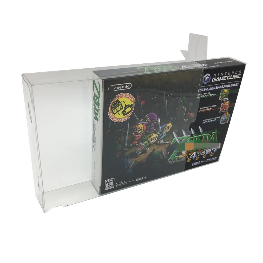 Collection Display Box For NGC/The Legend of Zelda: Four Swords Game Storage Transparent Boxes TEP Shell Clear Collect Case