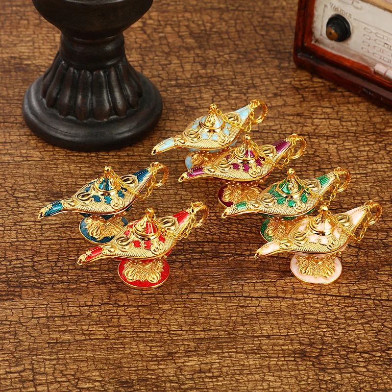 Aladdin Lamp Decoration European Vintage Home Decoration Metal Crafts God Lamp Wishing Lamp Banquet Decoration Ornaments