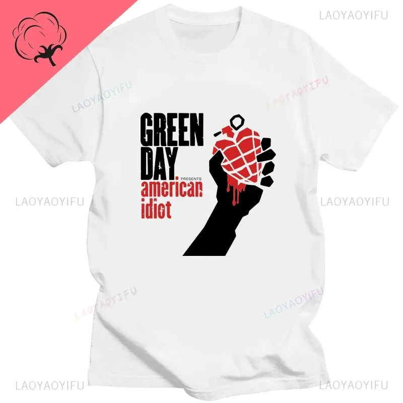 Green Day ' American Idiot Albuum Cover ' T-shirts Men Women Oversized T-shirts Novelty Funny Streetwear Summer Comfortable Tee