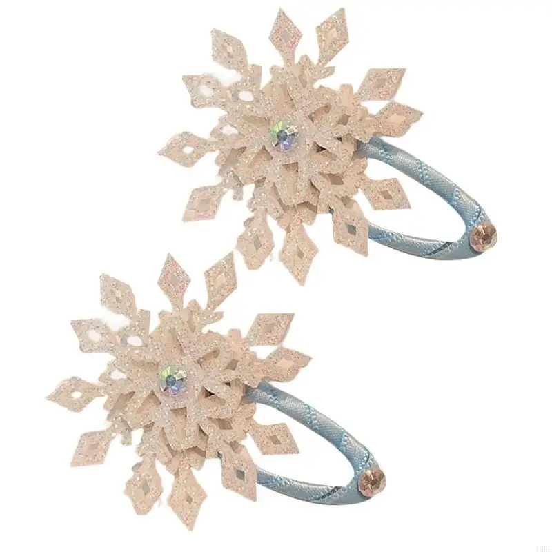 195E คริสต์มาสเกล็ดหิมะคลิปผมเทศกาลอุปกรณ์เสริมผมผู้หญิงเด็ก Hairclip