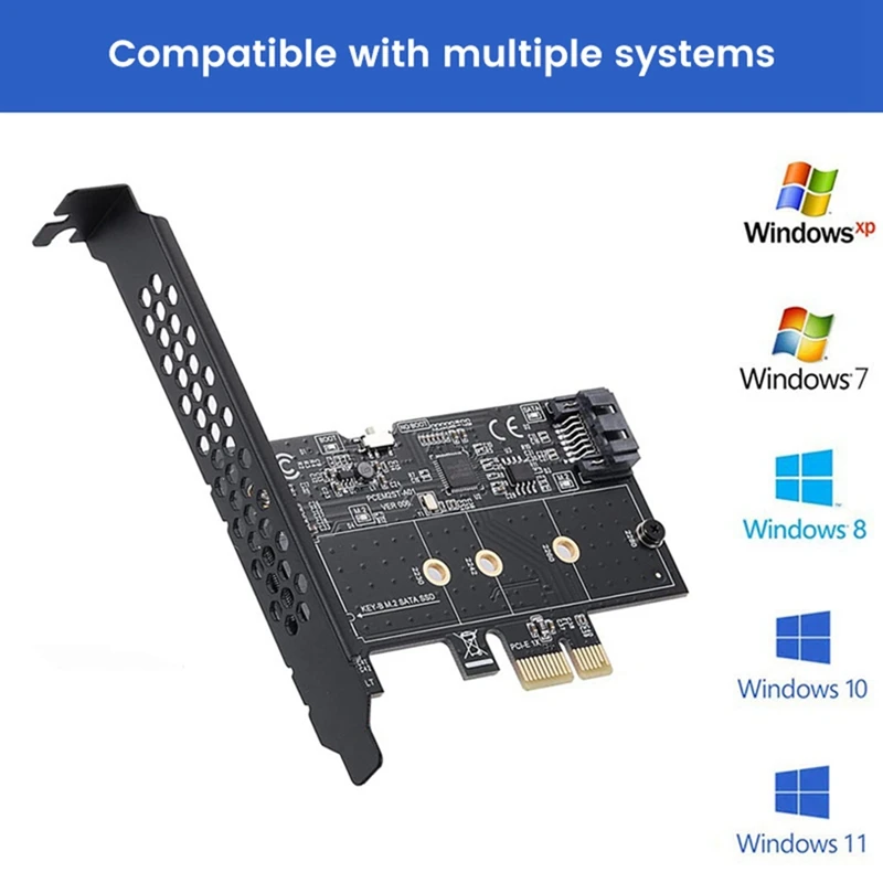 PCI-E To SATA3.0+M.2 NGFF Expansion Card 6Gbps Adapter Expansion Board Asmedia ASM1061 Pci Express Adapter Card