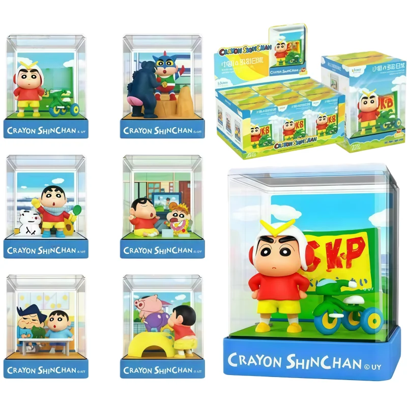 

Crayon Shinchan Blind Box Collectible Room Decor Party Ornament Mini Anime Figure Model Gift Set Room And Desktop Decor Project