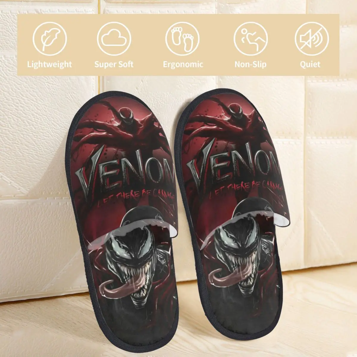 2024 Venom The Last Dance 2024 Movie Slippers for Women Men House Shoes Soft SPA Slippers