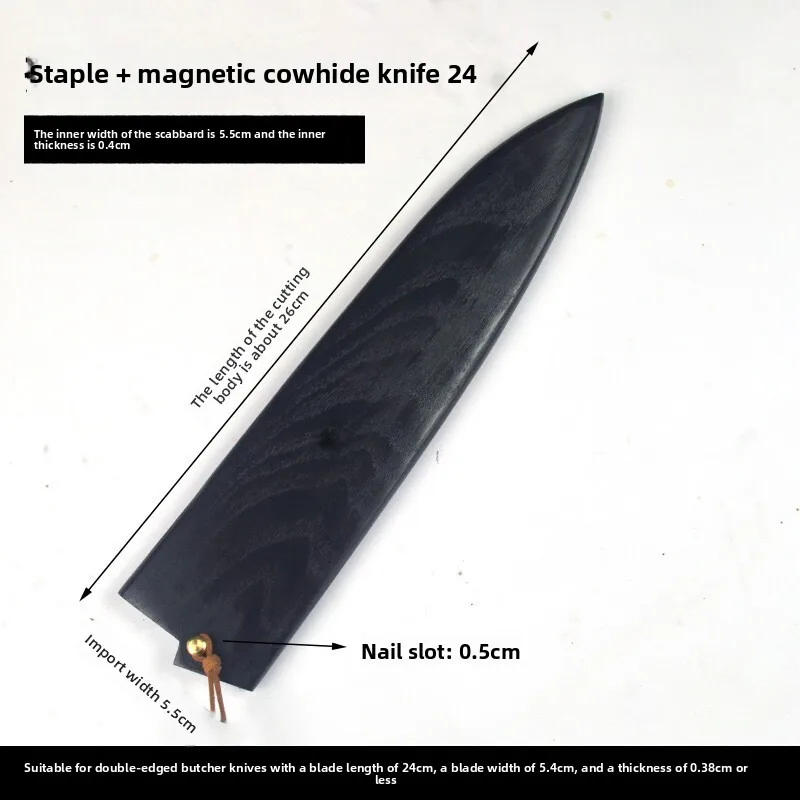 Black Lacquer Ash Wood Saya Knife Sheath Wooden Blade Cover for Sakimaru Kiritsuke Santoku Gyuto Japanese Sushi Chef Knife view 4