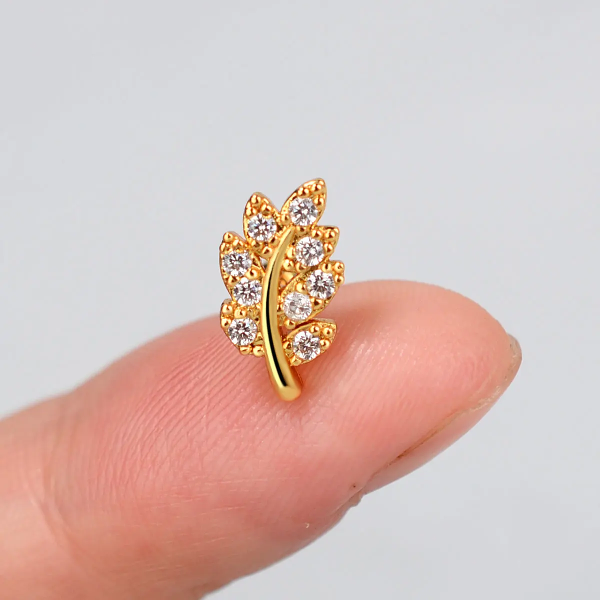 1pc Kristall cz Tragus Helix Piercing Ohr stecker Ohrring für Frauen Turm lappen Knorpel Schmetterling Blatt Blume Ohr Percing edlen Schmuck – Detail 19
