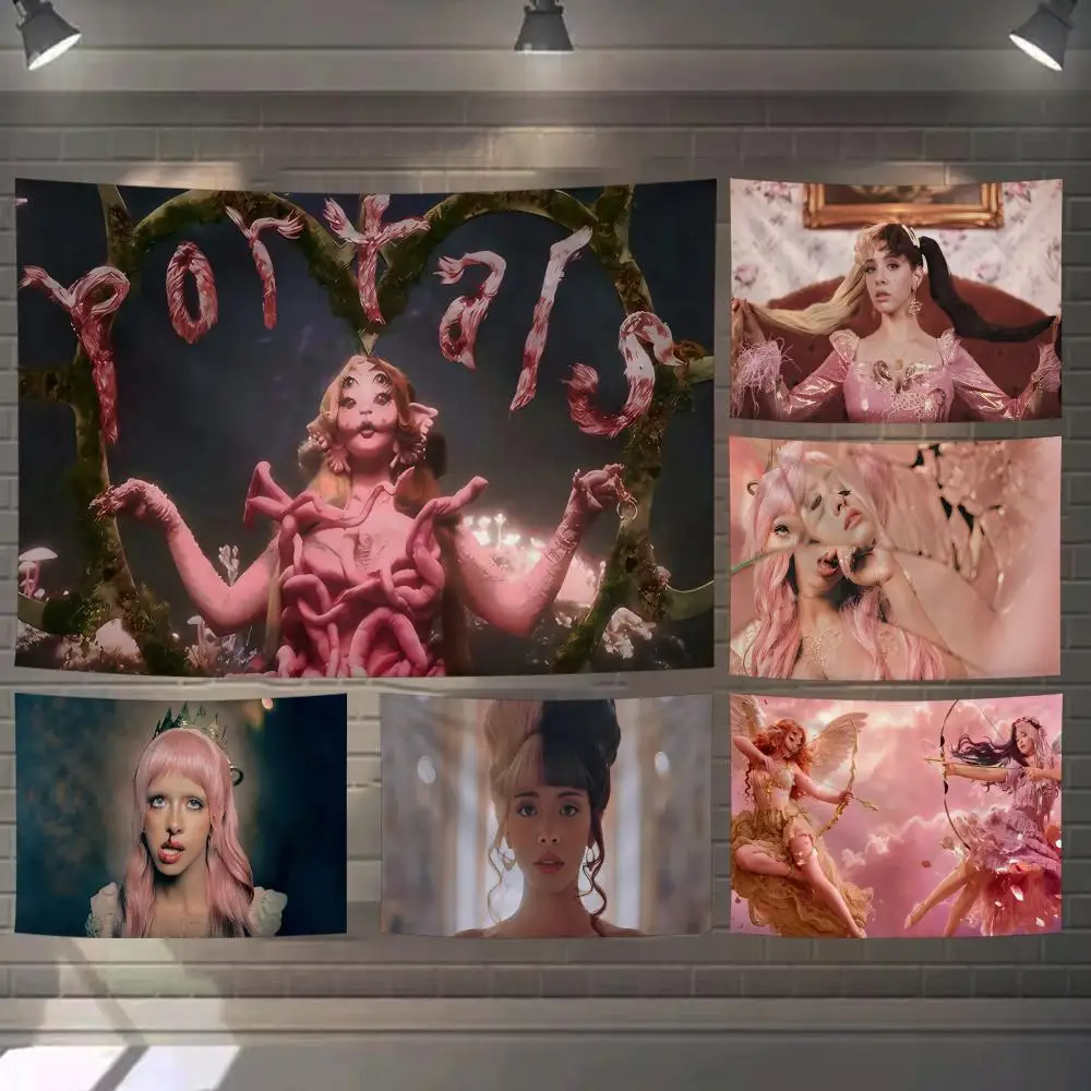 Singer M-Melanie Martinez Tapestry Custom Living Bedroom Party Dormitory Interior Wall Bohemian Decoration Attached Clip