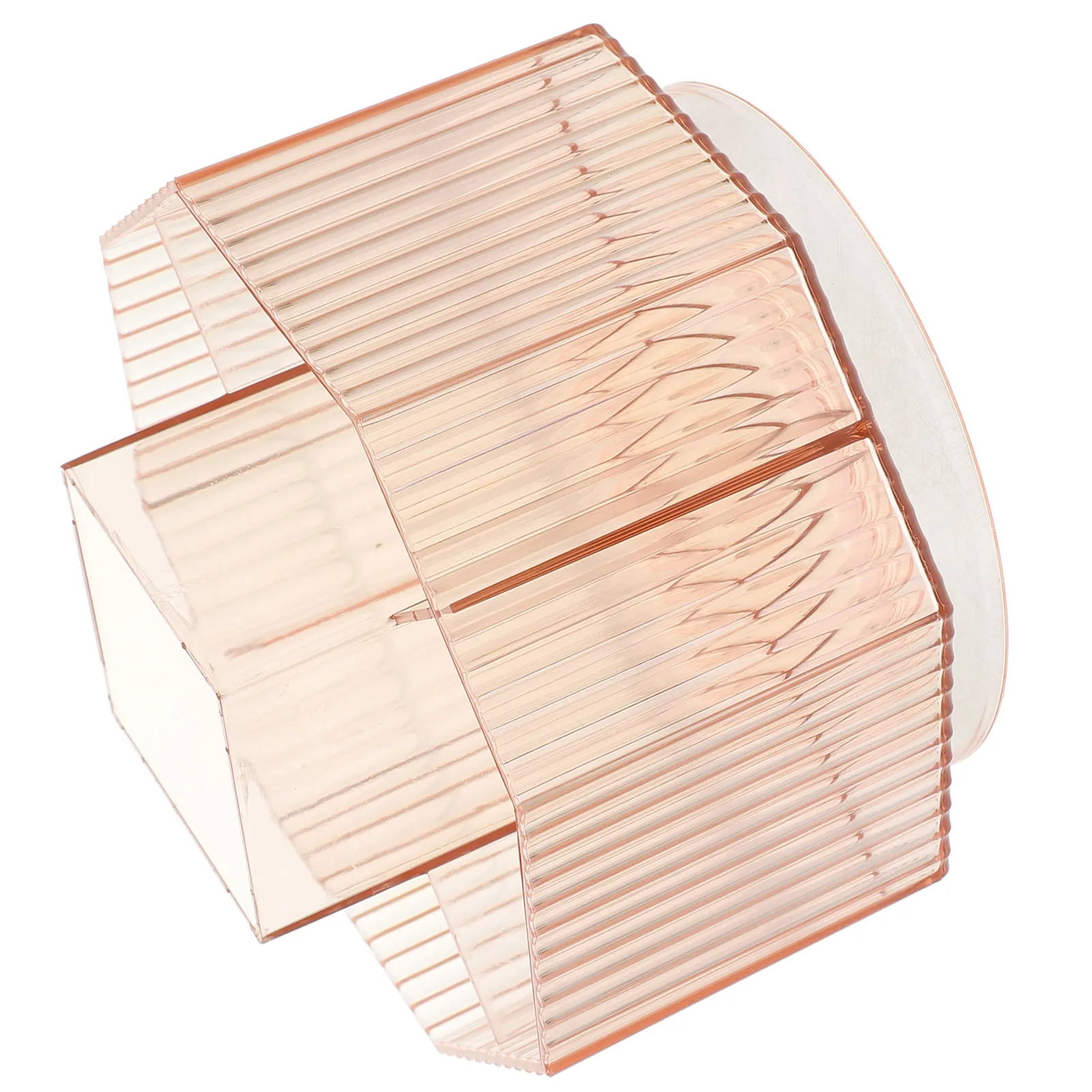 

Large Capacity Makeup Brush Storage Box Rotatable Base Compact Design for Desktop Use Holds Multiple Brush Types