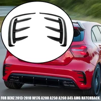 Ajuste para accesorios mercedes-benz 2013-2018 W176 A200 A250 A260 A45 AMG Hatchback coche parachoques trasero entrada de aire ventilación Canard Splitte