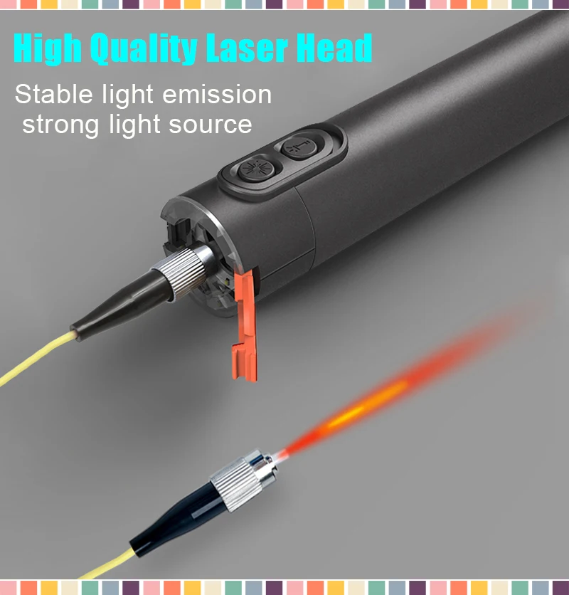 Fiber Red Light Pen Optical Cable Tester VFL Visual Fault Locator Fiber Optical Red Light Pen  Laser Testers Red Light Fiber Pen