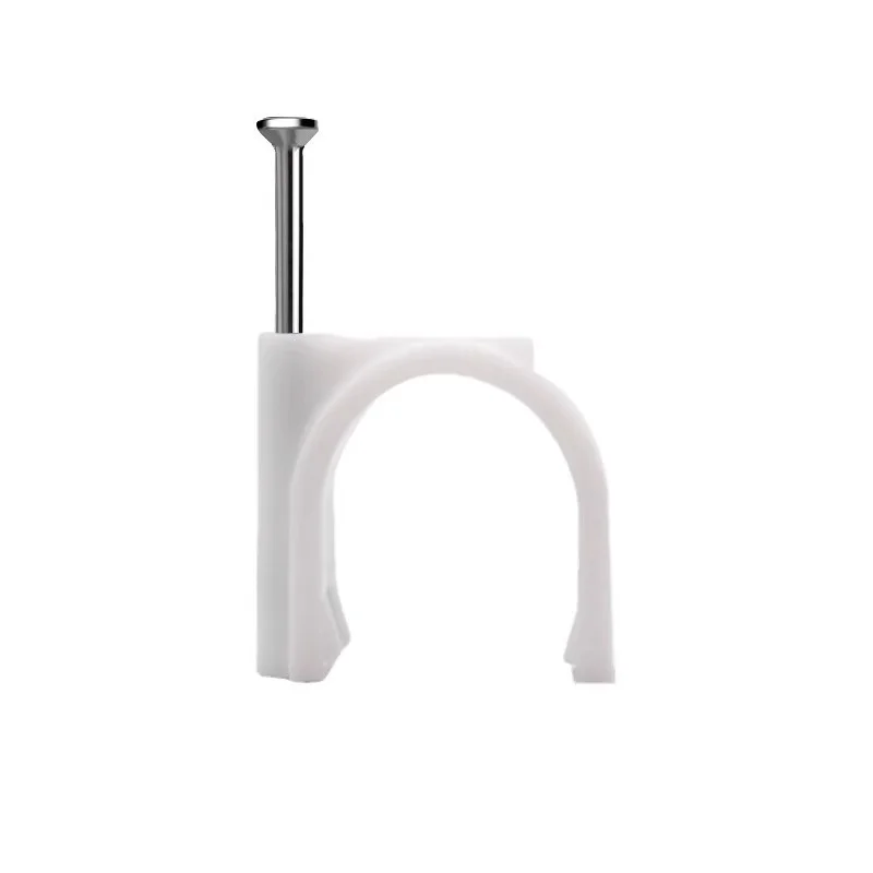 100pcs Round Cable Clips Cords Wire Line Nail Clips Clamps 14mm 16mm 18mm 20mm 22mm 25mm