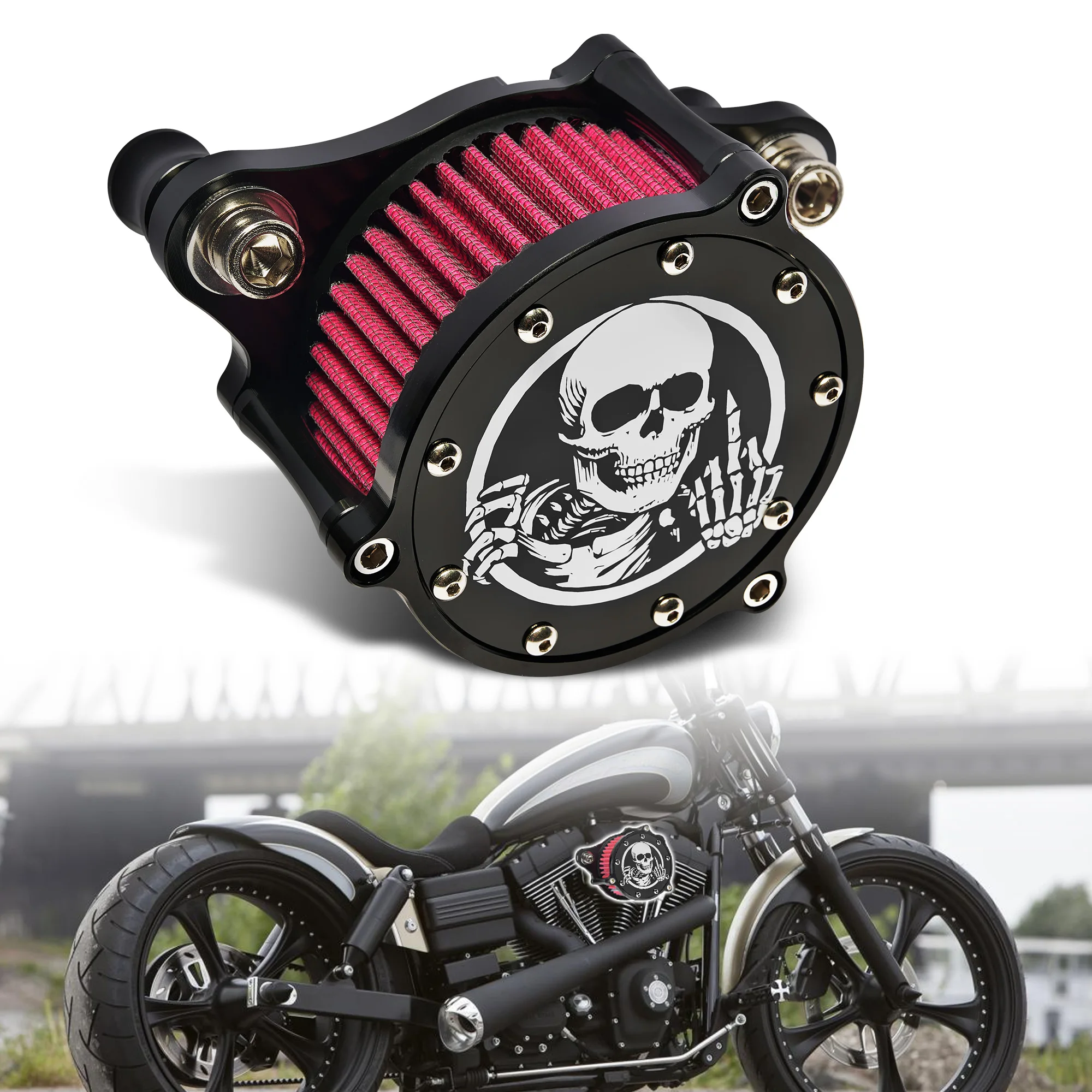 

883, аксессуары для воздушных фильтров, комплект впускных фильтров для мотоцикла, воздухоочиститель для Harley Sportster Iron 883 Dark XL883 1200 2004-2015