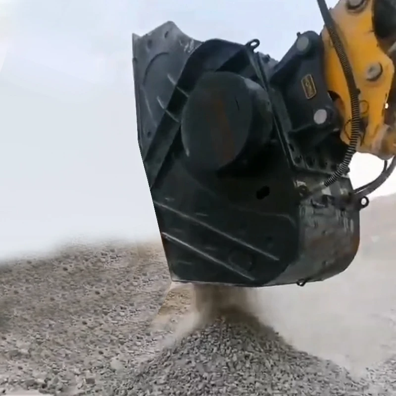 Heavy duty construction machine attachment construction waste crushing bucket for sale