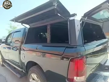 

Pickup Truck Camper Hardtop Canopy for dodge ram 1500 5.7/6.4ft with Rambox Decorative Panel Sliding Window Integrated Design