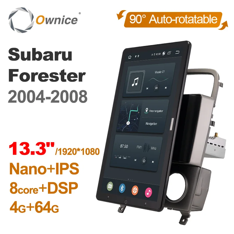 

TS10 Android 12.0 Ownice Car Radio Auto for Subaru Forester 2004-2008 13.3" 7862 No DVD Support USB Tesla Style Nano 1920*1080