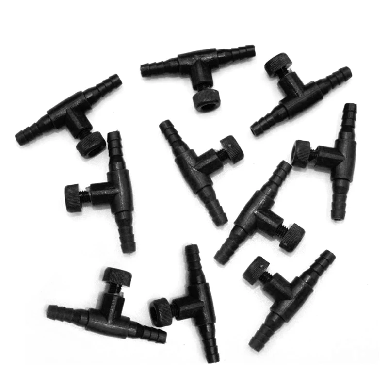 D0AD 10Pcs Aquarium Control Valves Air Pump Two Way Plastic Control Regulator for Fish for Tank Air Volume Adjusting