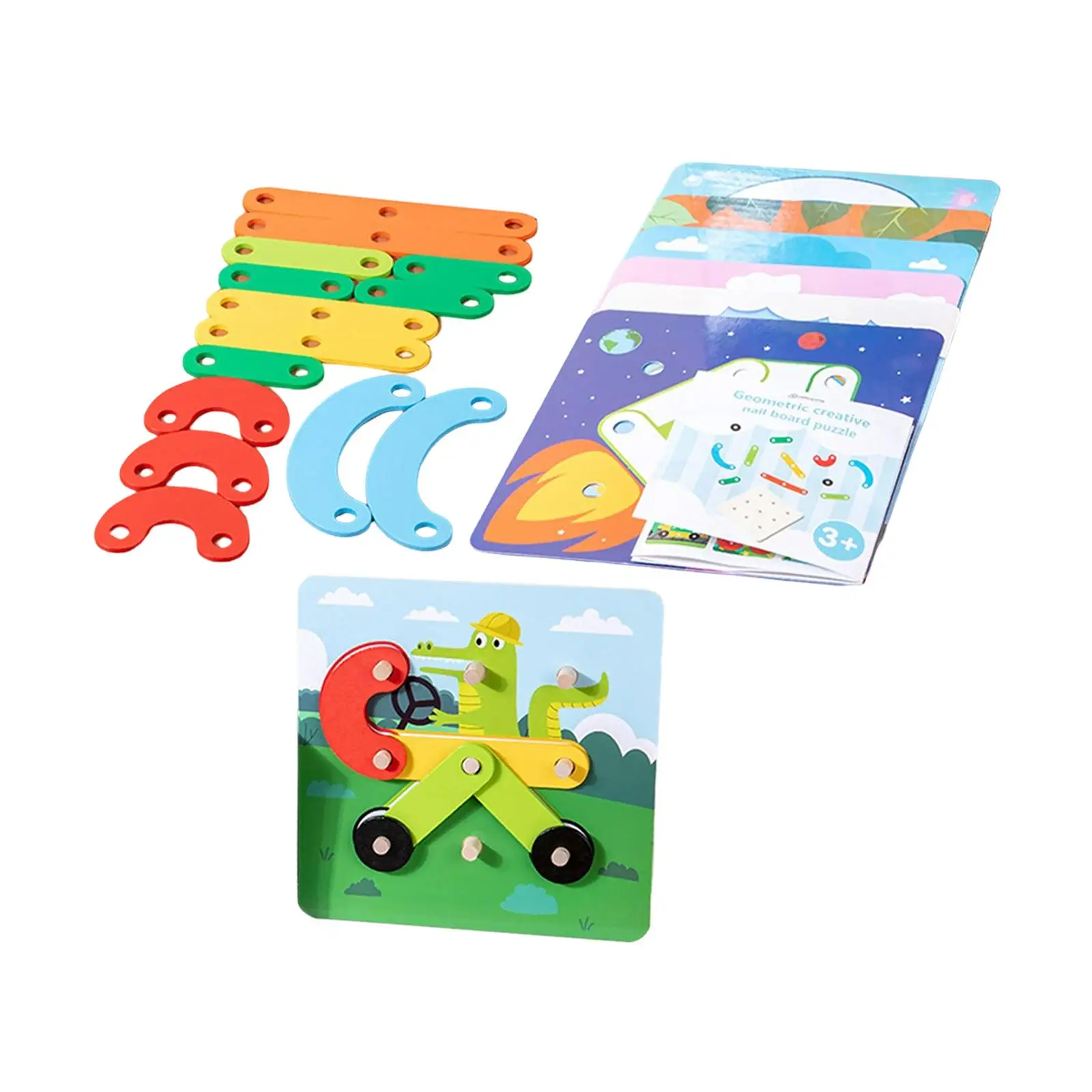 Puzzle en bois Montessori pour enfants, jouet pour tout-petits, motricité fine, garçons