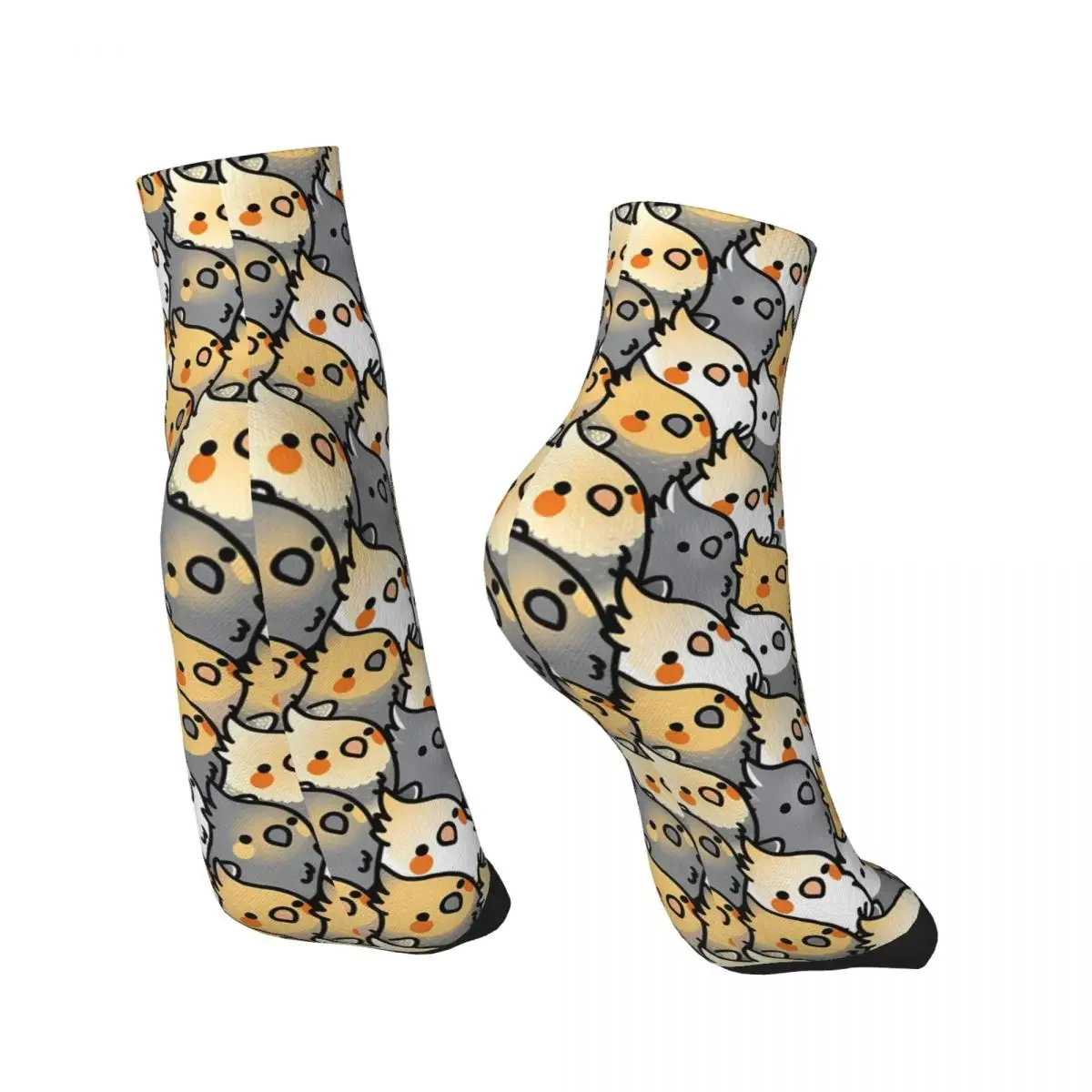 Chubby Cockatiel Party Ankle Socks Male Mens Women Summer Stockings Hip Hop