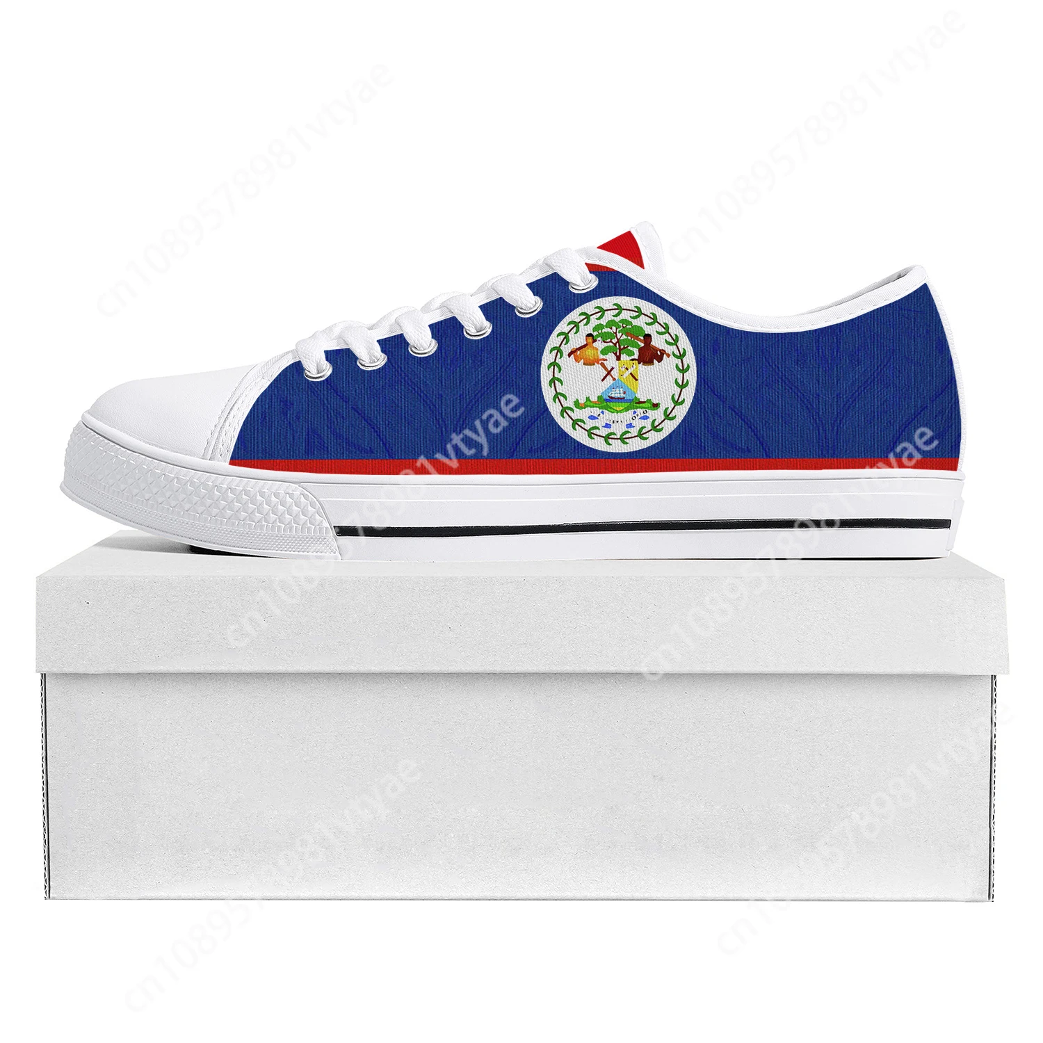 

Belizean Flag Low Top High Quality Sneakers Mens Womens Teenager Canvas Sneaker Belize Prode Casual Couple Shoes Custom Shoe