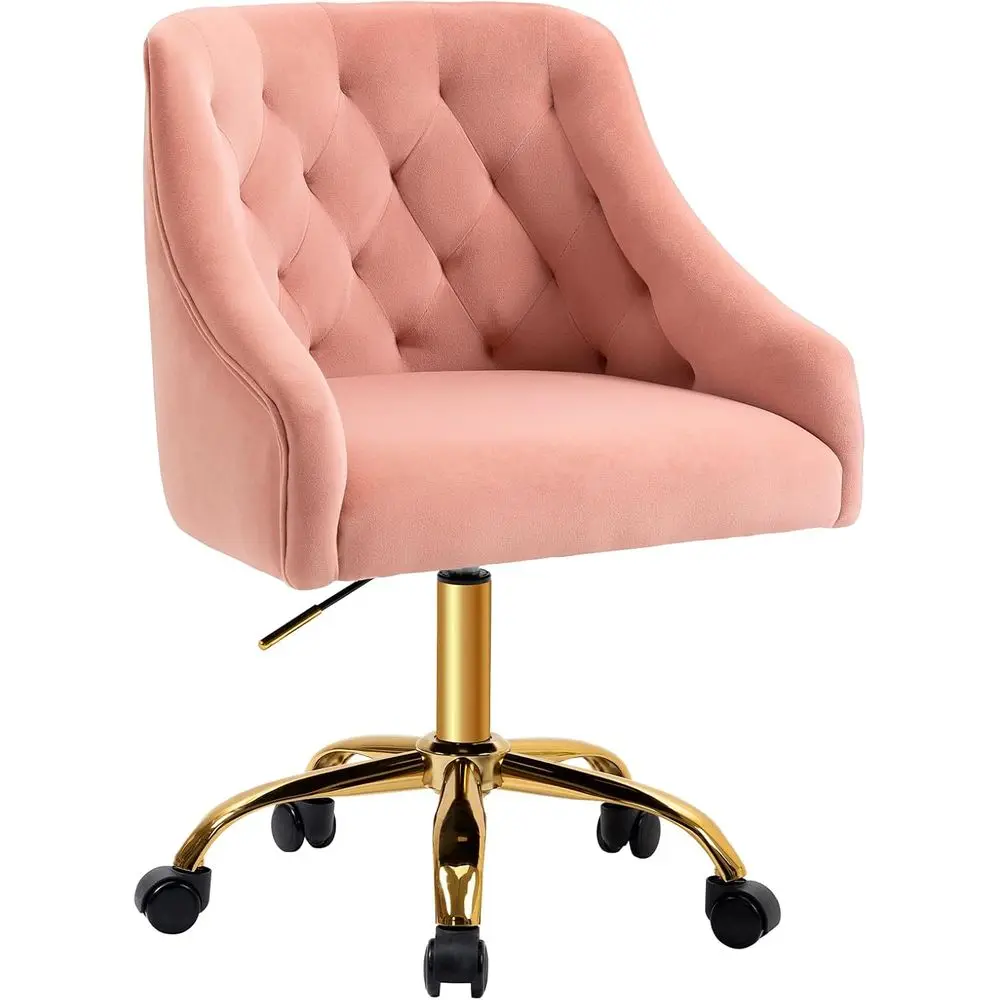 

Velvet Home Oice Desk Chair, Vanity Chair with Wheels Pretty ancy Gold 360°Swivel Height Adjustable Oice Chairs or Girls Home Oi