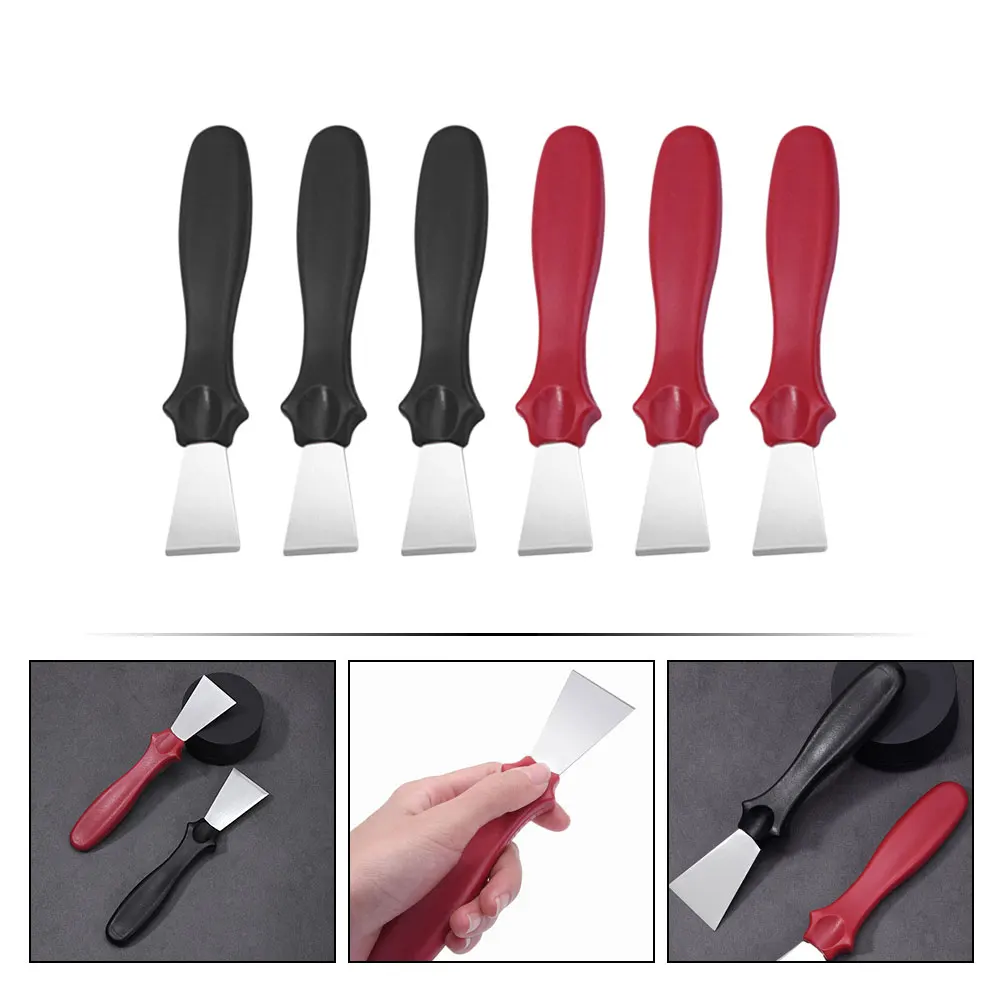 

6pcs Stainless Steel Scrapers Ergonomic Design Kitchen Home Supply Decontamination Tool Stove Dirt Removal Wall