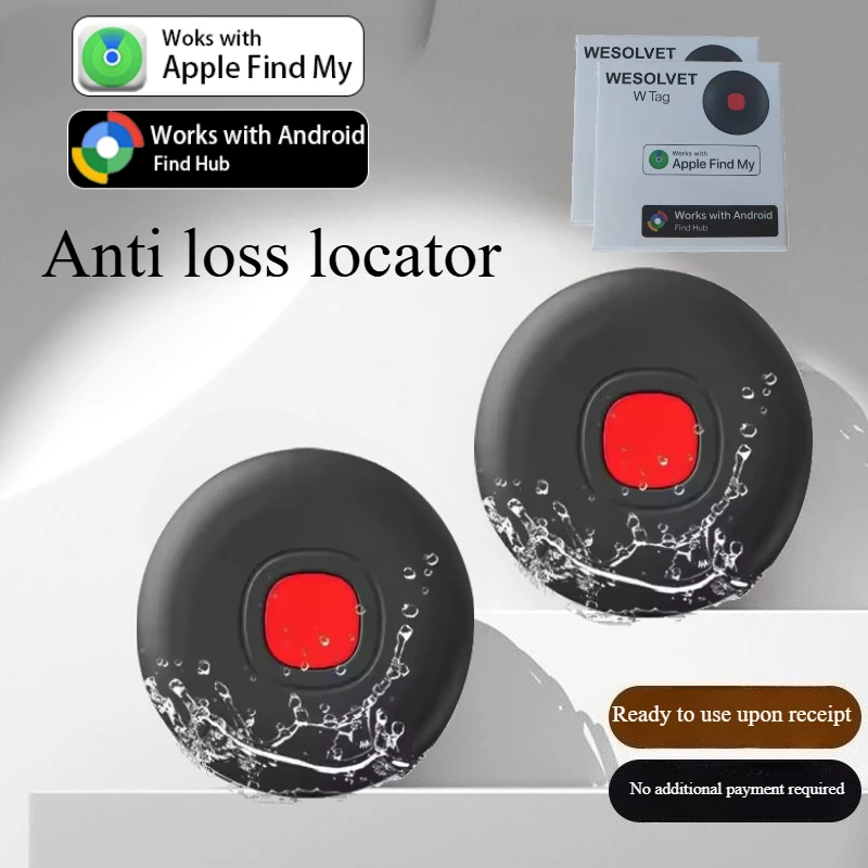 Smart Waterproof Anti-loss Tag Tracker for iOS and Android Phone Work With Google Find My/Hub App Keys Bag