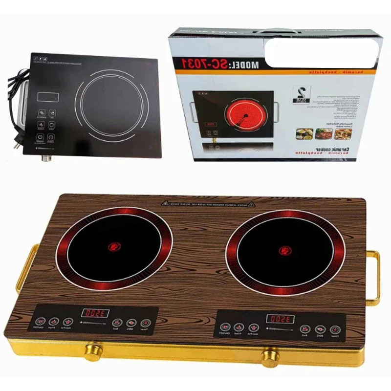 3500W Household Electric Furnace Infrared Hot Plate Multifunctional Digital Burner Induction Cooker Glass Ceramic Cooker