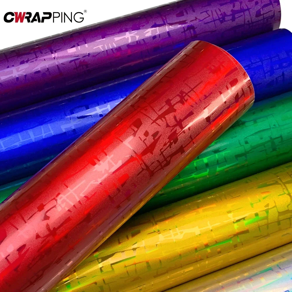 

Mayan Pattern PET Vinyl Wrap Laser Film Wrapping Glossy Car Body Covering Film Bubble-free Auto Car Tint Motorcycle Accessories