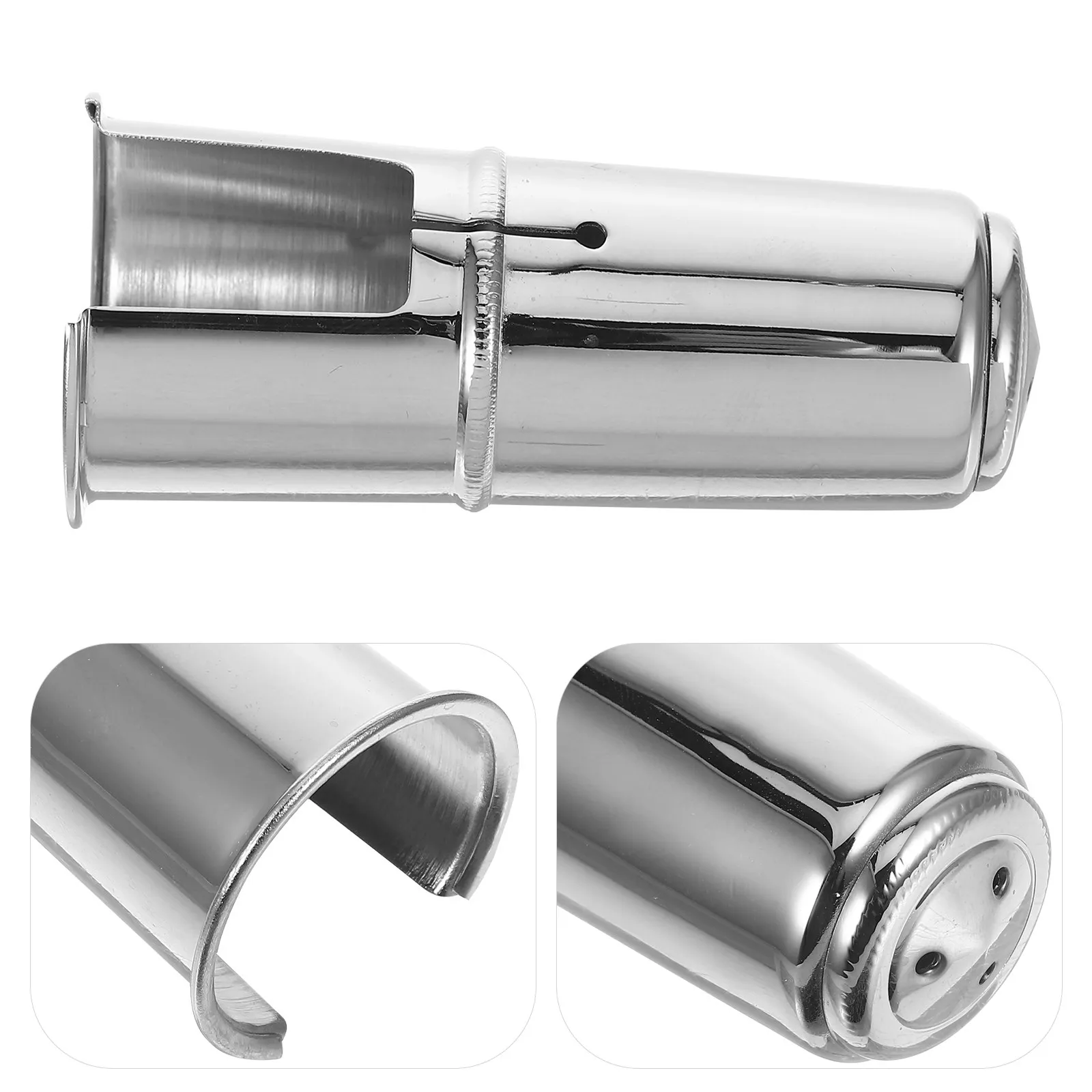 2Pcs Alto Saxophone Mouthpiece Nickel Silver Cap Metal Protective Cover Scratch Resistant Secure Fit for Saxophone Clarinet