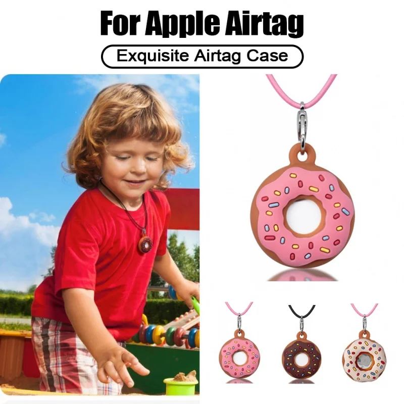 Airtag Necklace For Kids - Never Lose Your Children - Necklace Cord With Lanyard  Cute Cartoon Holder With Adjustable Length