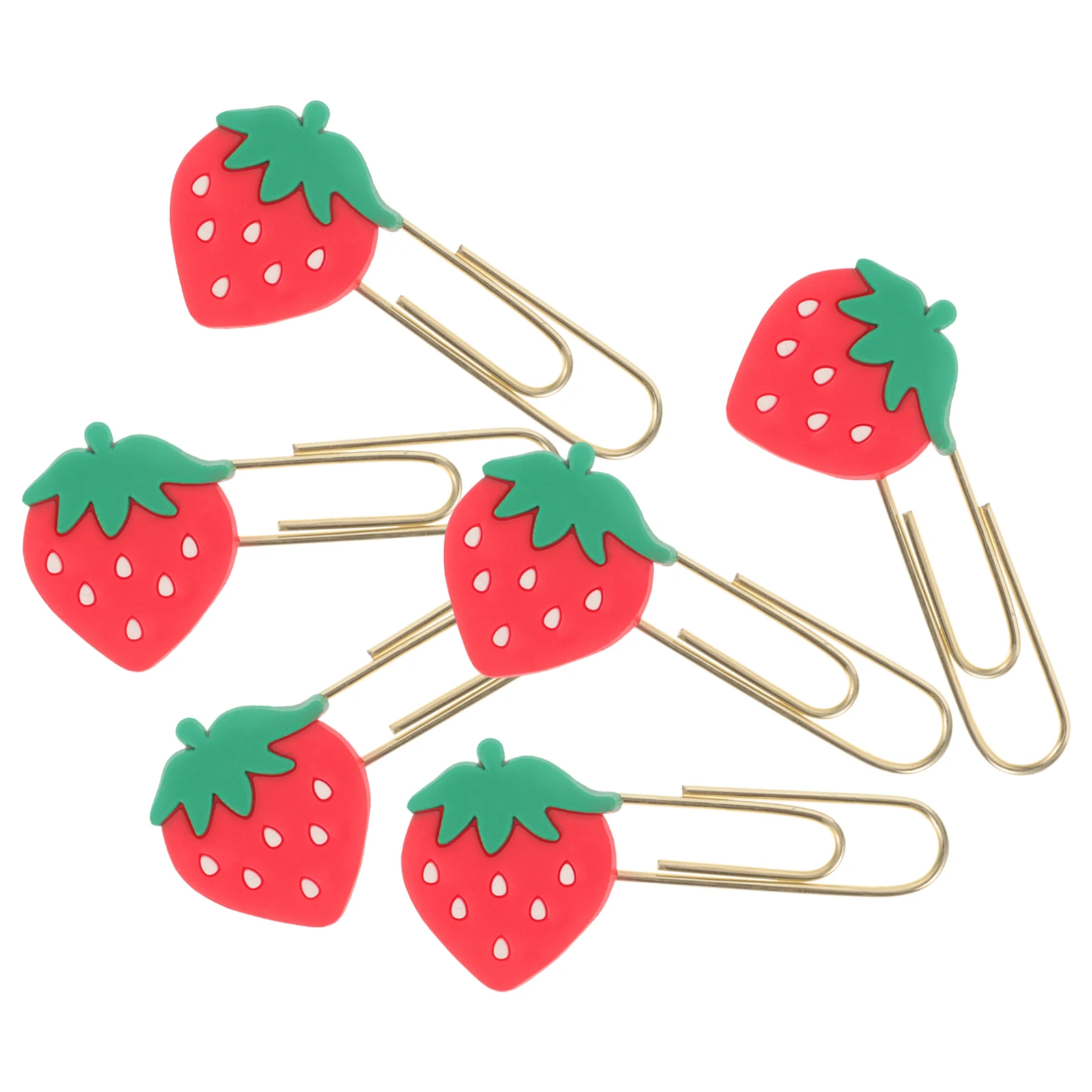 

8 Pcs Avocado Bookmarks Korean Style Paper Clip Pin Clamp Silica Gel Cute