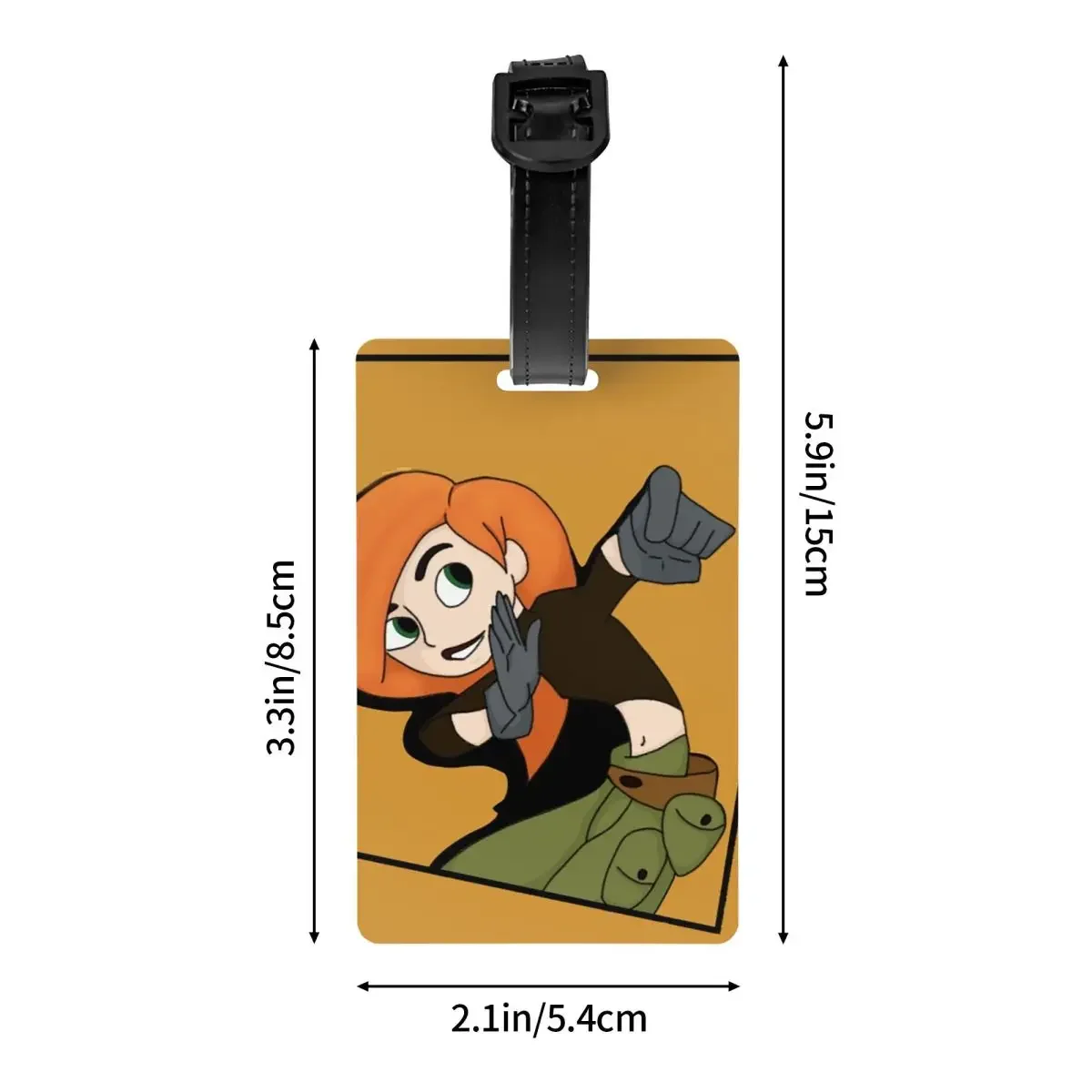 Kim Possible - Comic Panel Style Luggage Tags Suitcase Accessories Fashion Baggage Boarding Tag Label Holder ID Name Address