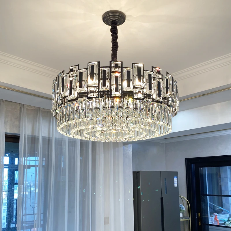 Imagem -05 - Crystal Post Modern Chandelier For Living Room Gloss Lamp Art Lamps For Dining Room Home Decoration Light Luxury Estilo k9