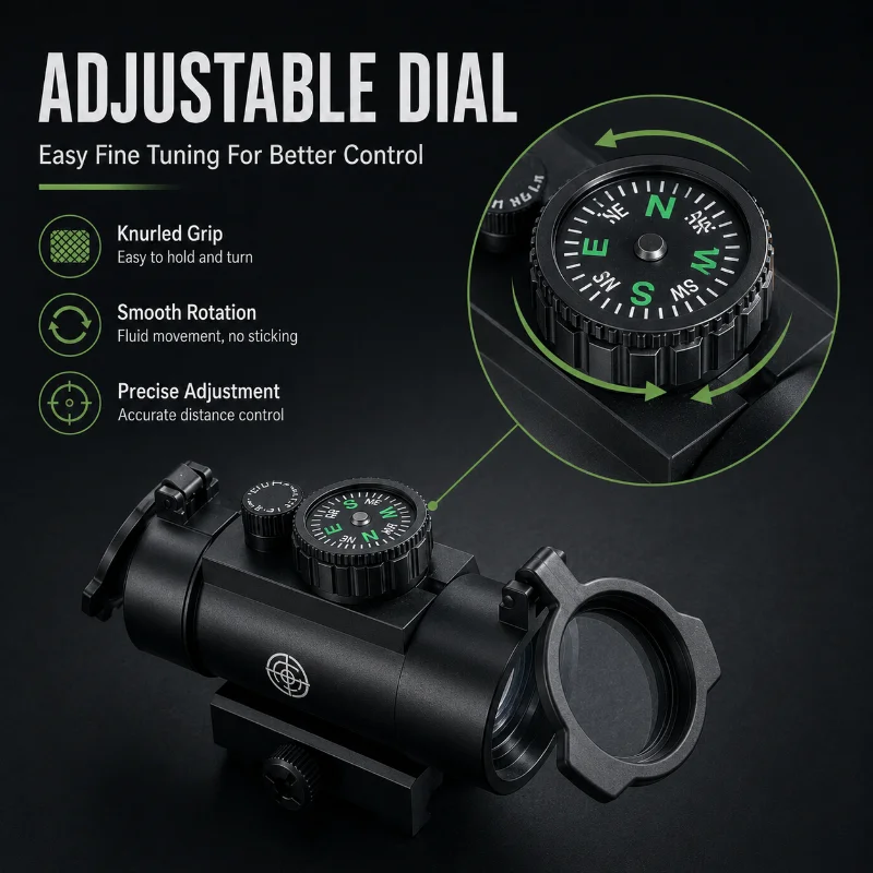 1X40RD Viewfinder Assembly Hobby Building Parts External Navigation Compass Outdoor Game Accessory for 20mm Rail Bracket