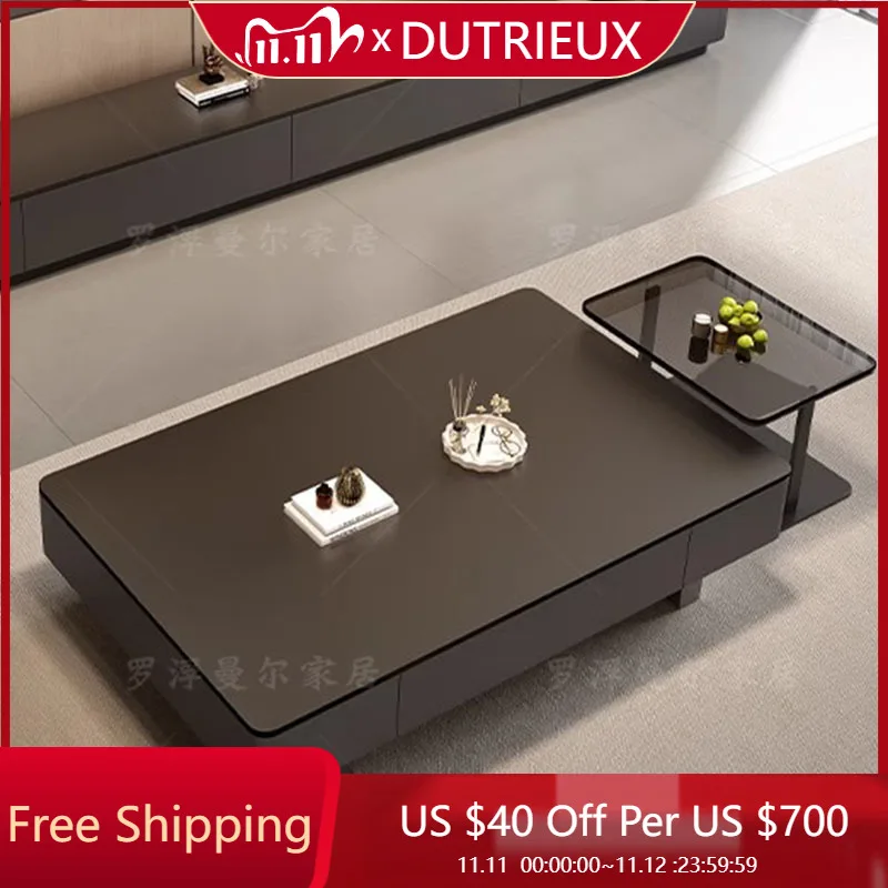 

Unique Creative Coffee Table Living Room Service Writing Aesthetic Decoration Side Table Modern Couchtisch Ornaments Home Decor