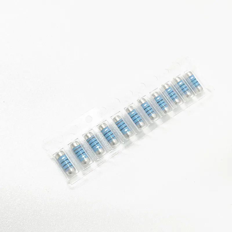 50PCS 0204 0207 SMD Cylindrical Wafer Resistor 1% 12R 15R 18R 20R 22R 24R 27R 30R 33R 30K 33K 36K 39K 43K 47K 51K 56K 62K