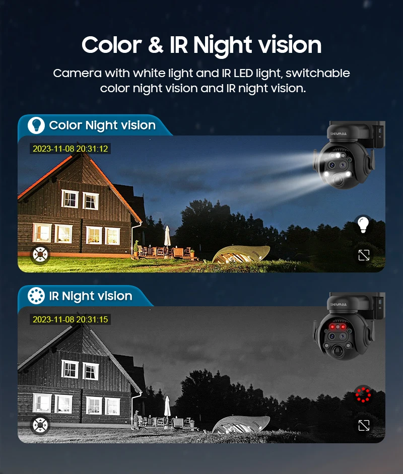SHIWOJIA 4K 8MP 12X Zoom 4G Solar Security Cameras Wireless Outdoor 360° View Animal Monitoring Camouflage Color Battery PTZ Cam