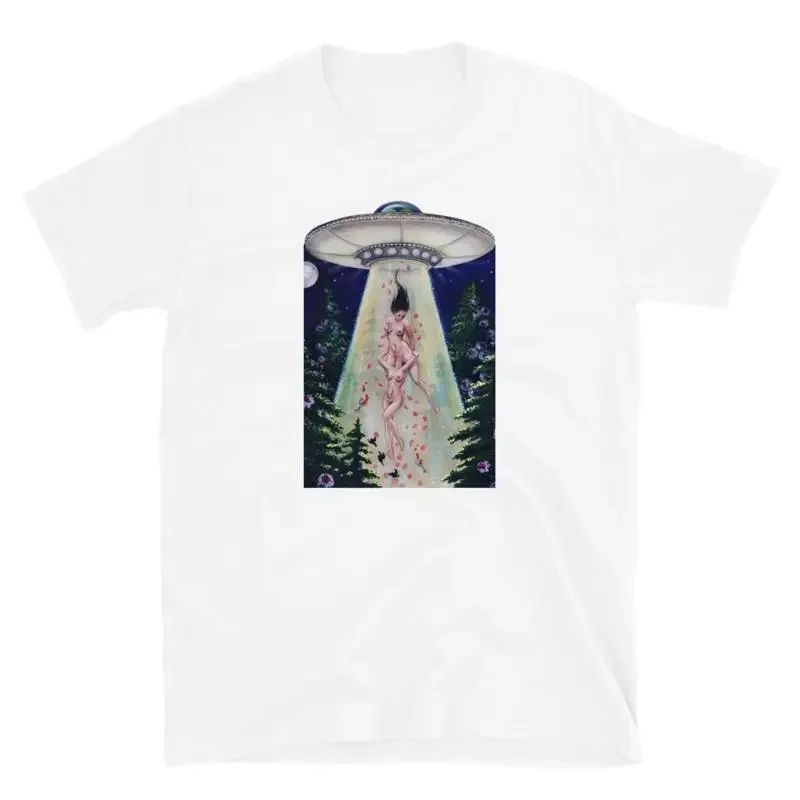 Forest Encounter Alien Abduction Ufo Funny Sci Fi Space T Shirt