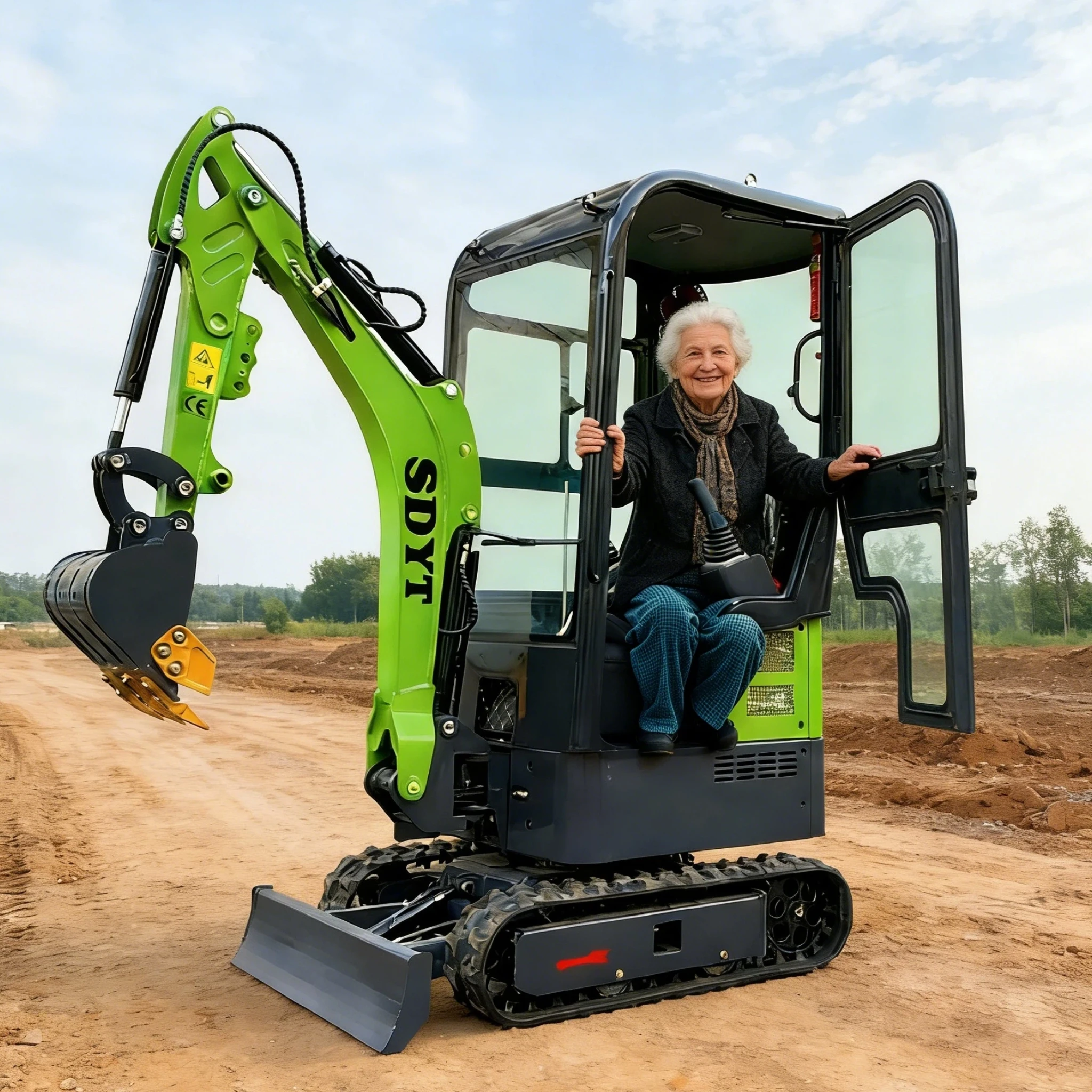 Mini Excavator 1.2 Ton Direct Sales Large Arm Side Swing Engine Multifunction For Gardens And Farms Customized