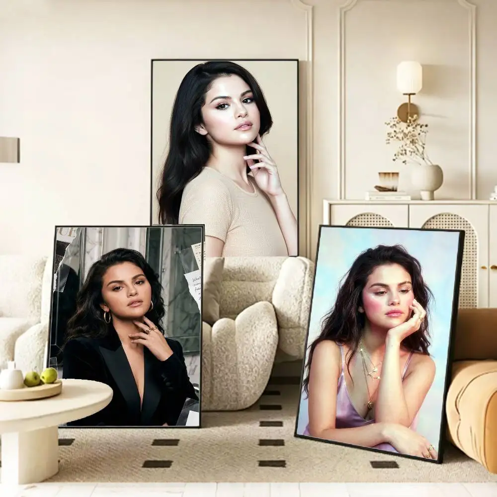 Sweet Girly S-Selena Gomez   Poster HD Self Adhesive Waterproof Wall Art Ideal for Home Office Dorm Gift