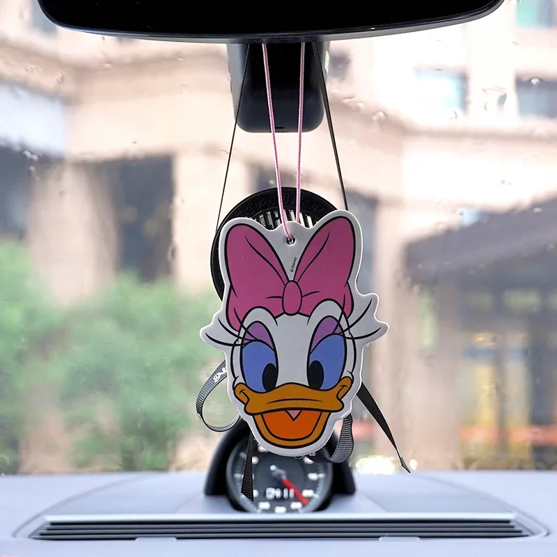 Disney Anime Figure Mickey Minnie Car Perfume Film Rearview Mirror Pendant Car Gift Air Freshener