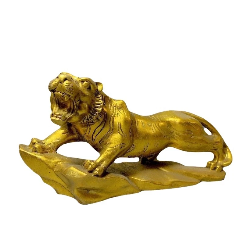 Zodiac Figurine, , Brass Tiger Descending the Mountain, Home Decor, Copper Craft Ornament