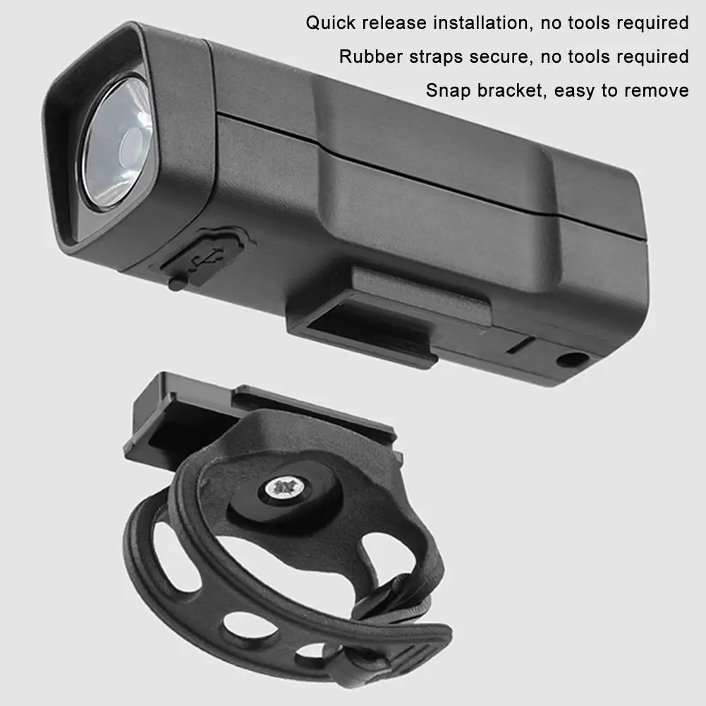 Bicycle Front Light USB Rechargeable 3 Models Adjustable Detachable Lamp Road Accessories Flashlight Handheld Cycling MTB D3X6