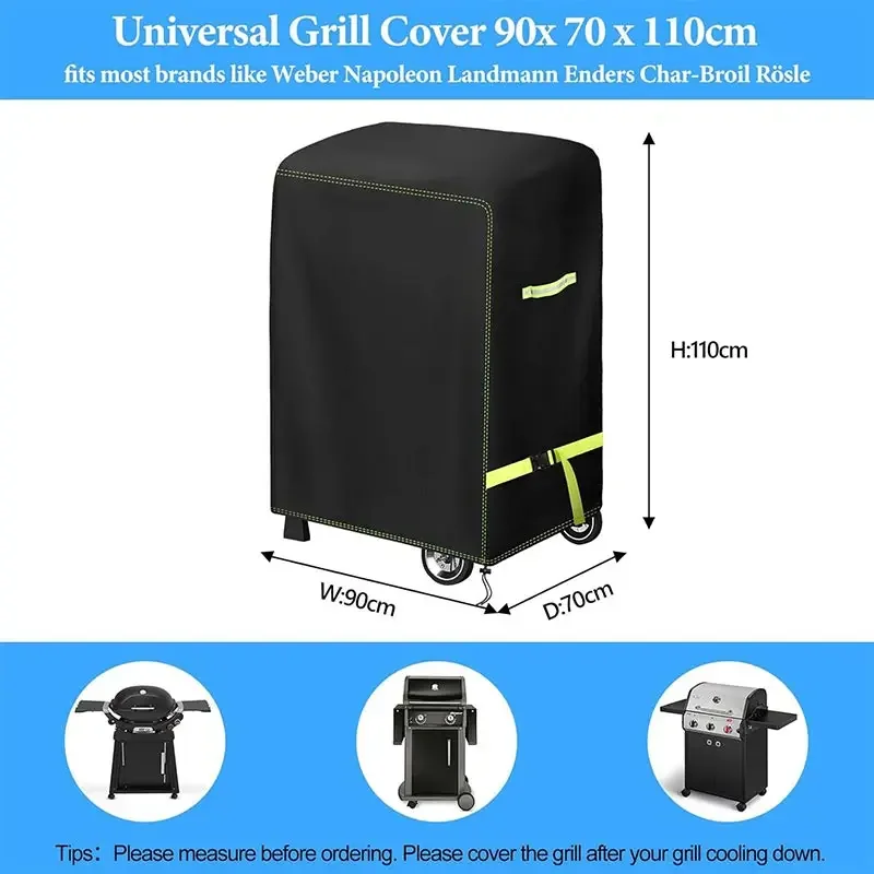 Picture 3: 420D Waterproof Outdoor Barbecue Cover Lightweight Marine Stove Protective BBQ Cover for Boat Barbecues Easy to Carry