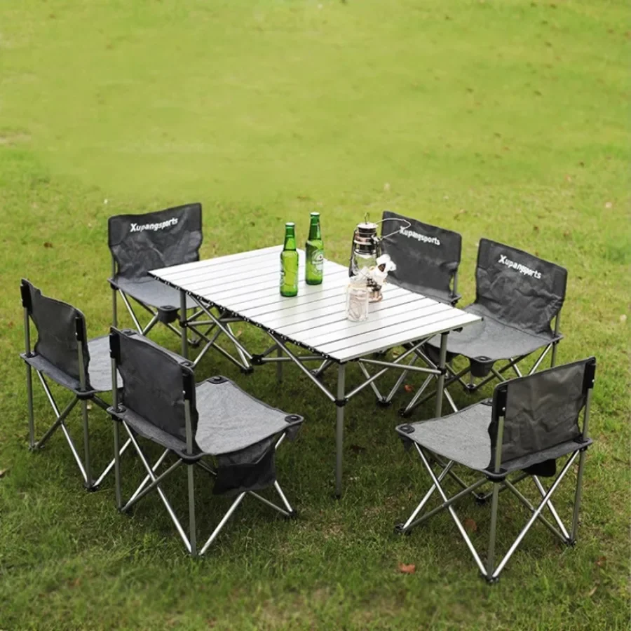 

Outdoor Folding Table And Chair Portable Camping Picnic Barbecue Self Driving Tour Table Folding Mesa Plegable Outdoor Furniture