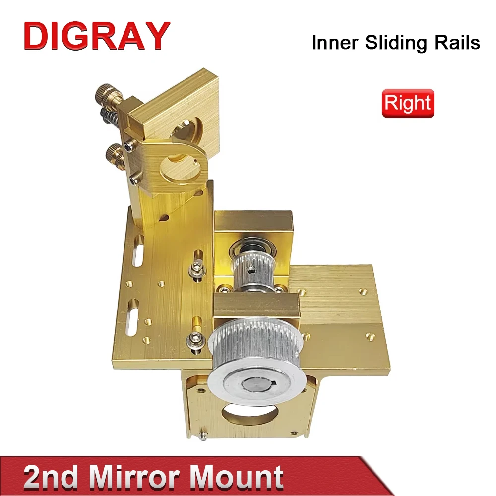 DIGRAY CO2 Laser Engraving and Cutting Machine Accessories, X-axis Motor Base With Reflector Bracket, Synchronous Wheel Set